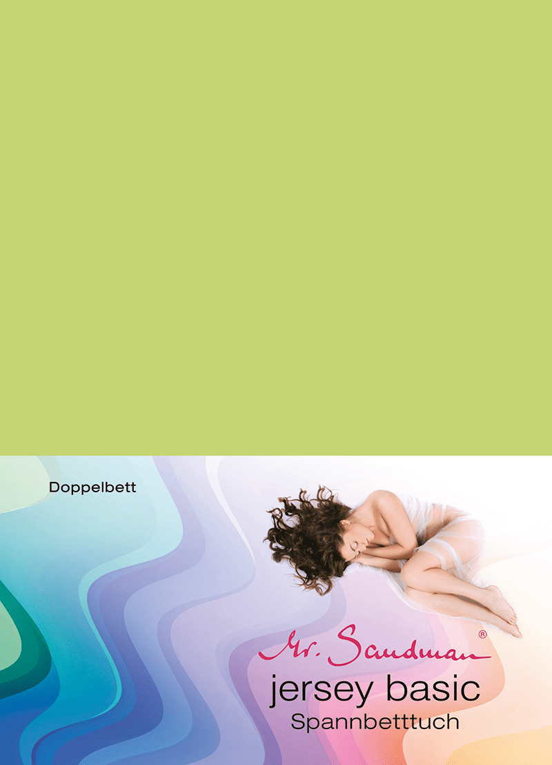 Jersey Basic Spannbetttuch Mr. Sandman 100% Baumwolle für Matratzenhöhen von 20-25 cm