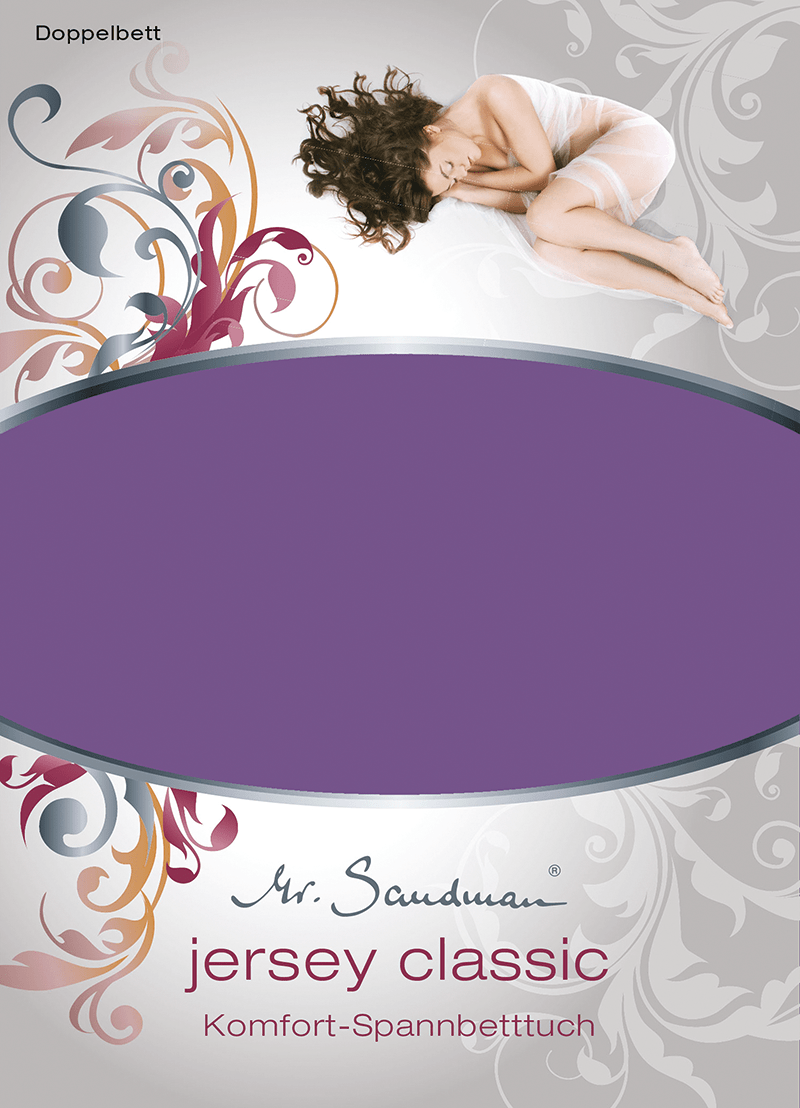 Jersey Classic Spannbetttuch Mr. Sandman 100% Baumwolle für Matratzenhöhen von 20-25 cm